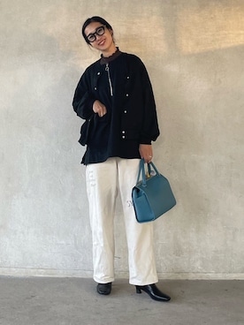 「メガネ女子」｜「アイテム（スタジャン）」を使った、yukariさん（レディース・168cm）の秋コーディネート