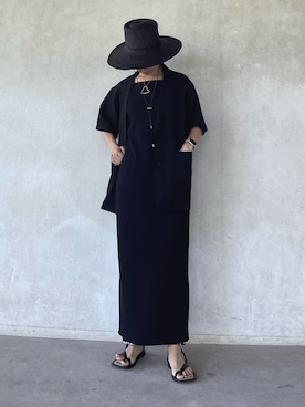 「tiptop（ティップトップ）のアイテム（テーラードジャケット）」を使った、yukariさん（レディース・168cm）の夏コーディネート