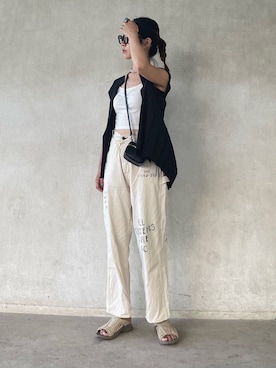 「ペインターパンツ」｜「アイテム（その他トップス）」を使った、yukariさん（レディース・168cm）の夏コーディネート