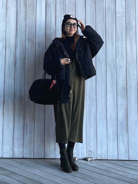 「chiiiibag」｜「アイテム（サロペット/オーバーオール）」を使った、yukariさん（レディース・168cm）の秋コーディネート
