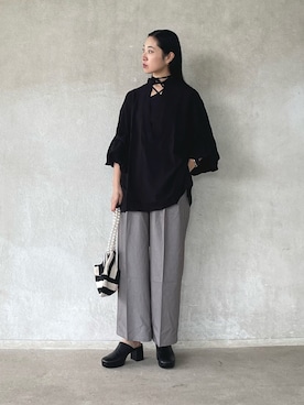 「ULEULA（ウルア）のアイテム（パンツ）」を使った、yukariさん（レディース・168cm）の春コーディネート