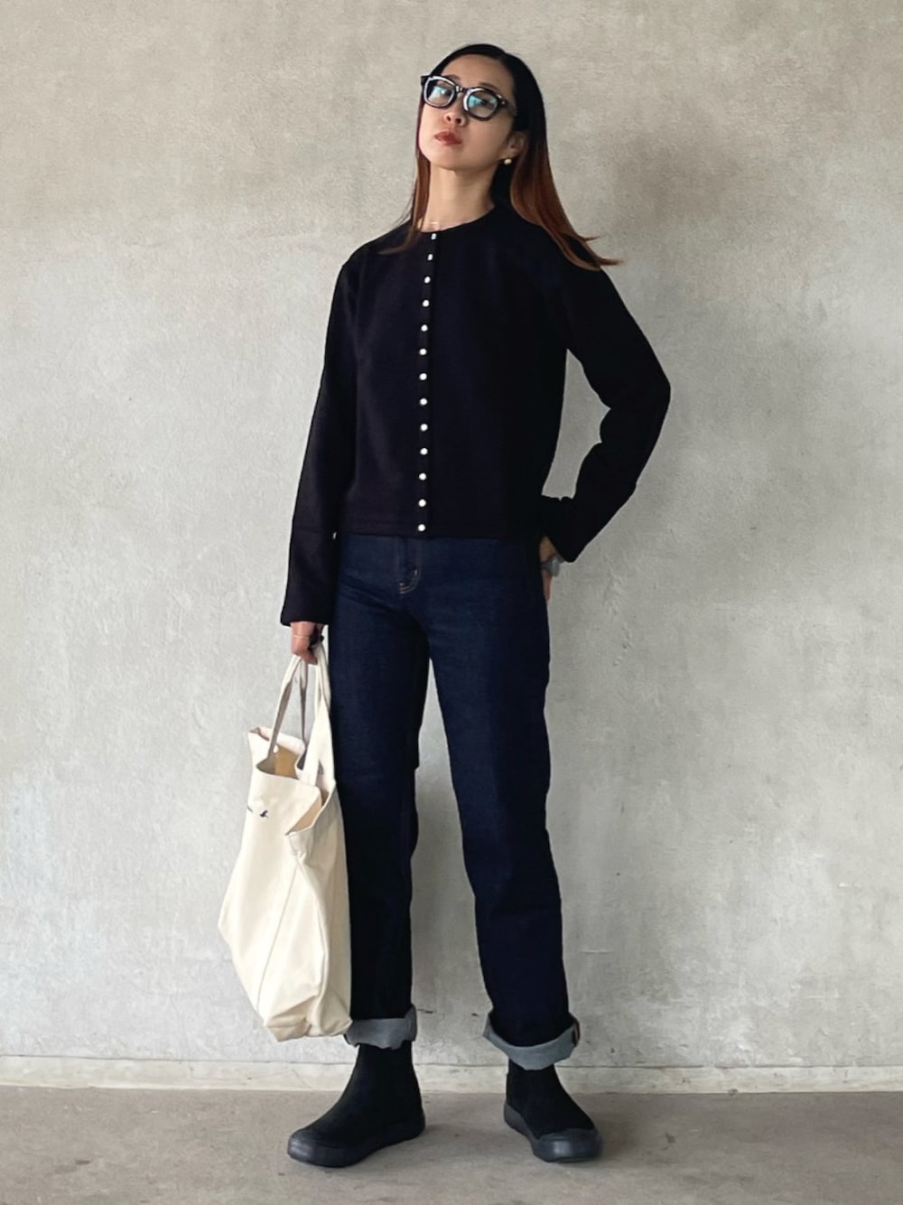 yukari｜agnes b.のカーディガン/ボレロを使ったコーディネート - WEAR