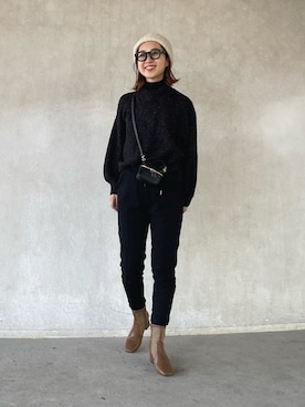 「byあしながおじさん」｜「アイテム（帽子）」を使った、yukariさん（レディース・168cm）の冬コーディネート