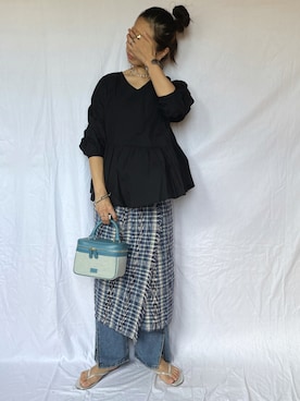 「NUMBERING（ナンバリング）のアイテム」を使った、yukariさん（レディース・168cm）の夏コーディネート