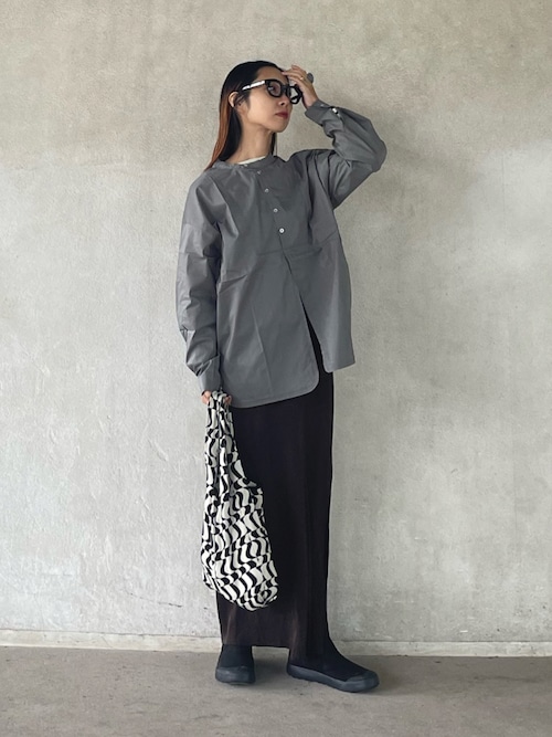 rito structure サンプル品 スタンドカラー デザイン シャツ Fizz ブラウス シャツ 「maiko_wear × コラボ」 スタンドカラー