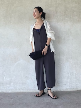 「ULEULA（ウルア）のアイテム（オールインワン・サロペット）」を使った、yukariさん（レディース・168cm）の夏コーディネート