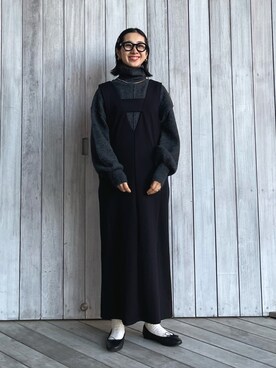 「cava cava（サヴァサヴァ）のアイテム（バレエシューズ）」を使った、yukariさん（レディース・168cm）の秋コーディネート