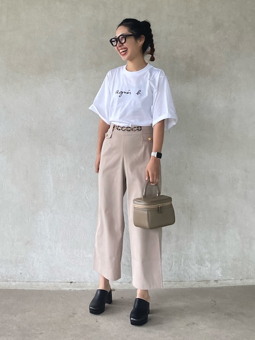 パンツ louren 2021 SPRING COLLECTION vol.9】WAISTBELT HIGHWAIST TACK PANTS