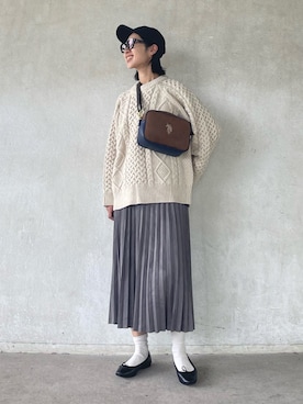 「cava cava（サヴァサヴァ）のアイテム（バレエシューズ）」を使った、yukariさん（レディース・168cm）の秋コーディネート