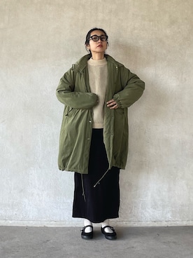 「hunch（ハンチ）のアイテム（モッズコート）」を使った、yukariさん（レディース・168cm）の秋コーディネート