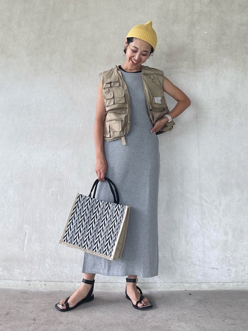 ☆まるこ☆【DOUBLE RLヘリンボーン柄キャンバストートバッグ グレー セール】ヘリンボーン柄トートバッグ（かごバッグ）｜Riberry