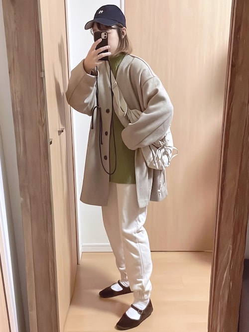 美品　mansart マンサール コクーン　コート　白　ノーカラー MERAKI（ファッション） ノーカラーコート コート manaodaysさん