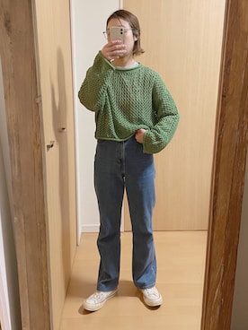 「春服みてみて」｜「アイテム（スニーカー）」を使った、yumiさん（レディース・157cm）の春コーディネート