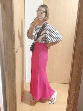 「BIGOTRE（ビゴター）のアイテム」を使った、yumiさん（レディース・157cm）の夏コーディネート