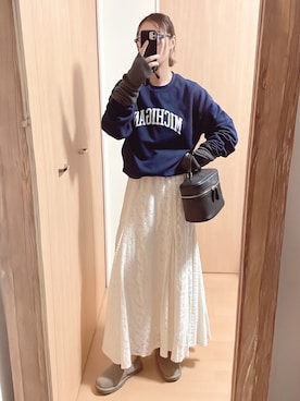 「アイテム（スカート、その他）」を使った、yumiさん（レディース・157cm）の秋コーディネート