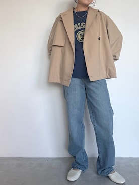 「アイテム（スウェット）」を使った、yumiさん（レディース・157cm）の冬コーディネート