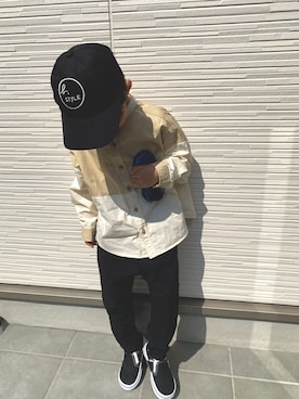 「アニエスベー」｜「アイテム（スリッポン）」を使った、chanさん（キッズ・110cm）の春コーディネート