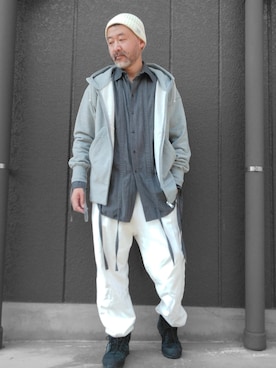 「春服デビュー宣言」｜「アイテム（ニットキャップ/ビーニー）」を使った、addict(s)さん（メンズ・178cm）の春コーディネート