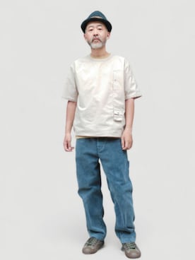 「アイテム（ハット）」を使った、addict(s)さん（メンズ・178cm）の秋コーディネート