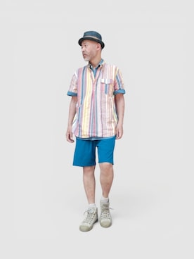 「Engineered Garments（エンジニアードガーメンツ）のアイテム」を使った、addict(s)さん（メンズ・178cm）の夏コーディネート