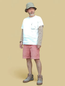 「バケットハット」｜addict(s)さん（メンズ・178cm）の夏コーディネート