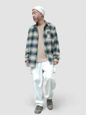 「アイテム（カーゴパンツ）」を使った、addict(s)さん（メンズ・178cm）の冬コーディネート