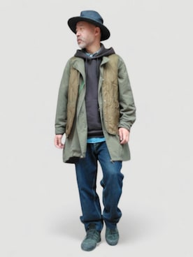 「アイテム（ベスト）」を使った、addict(s)さん（メンズ・178cm）の秋コーディネート