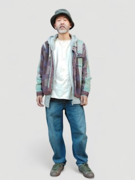 「アイテム（帽子）」を使った、addict(s)さん（メンズ・178cm）の秋コーディネート