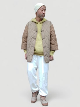 「アイテム（パンツ）」を使った、addict(s)さん（メンズ・178cm）の冬コーディネート