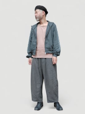 「アイテム（ハンチング/ベレー帽）」を使った、addict(s)さん（メンズ・178cm）の秋コーディネート