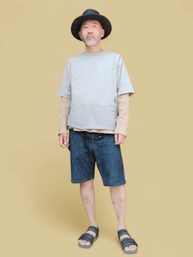 「アイテム（トップス）」を使った、addict(s)さん（メンズ・178cm）の夏コーディネート
