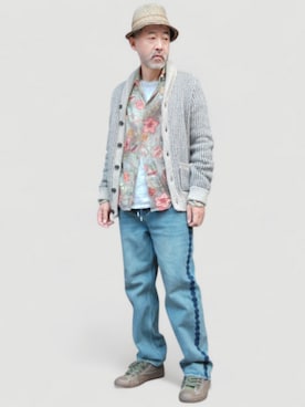 「アイテム（パンツ）」を使った、addict(s)さん（メンズ・178cm）の秋コーディネート