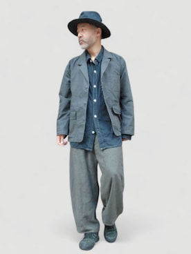 「アイテム（帽子）」を使った、addict(s)さん（メンズ・178cm）の秋コーディネート