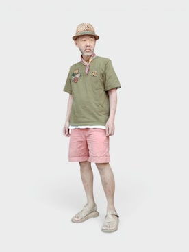 「H&M（エイチ・アンド・エム）のアイテム」を使った、addict(s)さん（メンズ・178cm）の夏コーディネート
