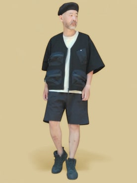 「アイテム（ハンチング/ベレー帽）」を使った、addict(s)さん（メンズ・178cm）の夏コーディネート