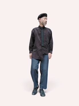 「Levi's（リーバイス）のLevi's/リーバイス/STA PREST WIDE LEG CROP/ステイプレストワイドレッグクロップ（その他パンツ、ブルー系）」を使った、addict(s)さん（メンズ・178cm）の秋コーディネート