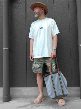 「WEEKEND(ER)（ウィークエンダー）のアイテム」を使った、addict(s)さん（メンズ・178cm）の夏コーディネート