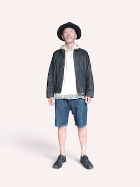 「Garance et VioLette（ギャランスエトヴィオレット）のアイテム（シャツ/ブラウス、ブラック系）」を使った、addict(s)さん（メンズ・178cm）の秋コーディネート