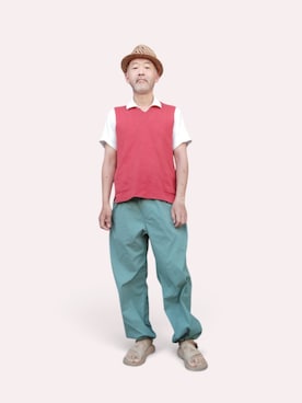 「H&M（エイチ・アンド・エム）のアイテム（帽子）」を使った、addict(s)さん（メンズ・178cm）の夏コーディネート