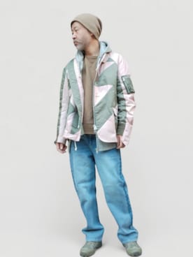 「アイテム（シューズ）」を使った、addict(s)さん（メンズ・178cm）の冬コーディネート