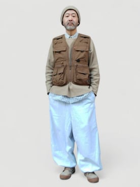 「アイテム（ベスト）」を使った、addict(s)さん（メンズ・178cm）の秋コーディネート