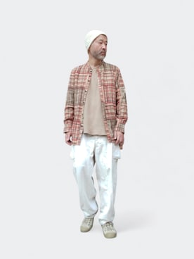 「JOURNAL STANDARD（ジャーナルスタンダード）の【VSシリーズ】 BALLOON ヘリンボーン M43-HBTパンツ（カーゴパンツ、ホワイト系）」を使った、addict(s)さん（メンズ・178cm）の春コーディネート