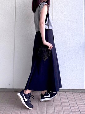 「UNIQLO U」｜みにさん（レディース・155cm）の夏コーディネート