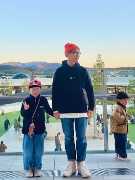 「Sacai（サカイ）のアイテム」を使った、TO.TOMIさん（メンズ・162cm）の冬コーディネート