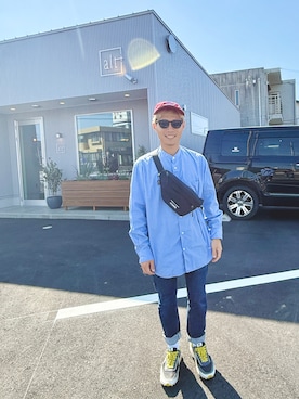 「Sacai（サカイ）のアイテム」を使った、TO.TOMIさん（メンズ・162cm）の春コーディネート