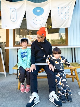 「アイテム（バッジ）」を使った、TO.TOMIさん（メンズ・162cm）の冬コーディネート