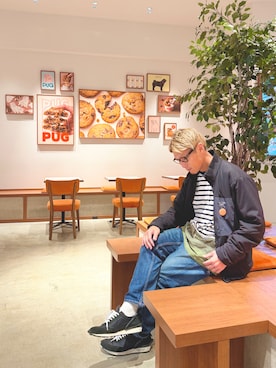 「低身長男子」｜「アイテム（ジャケット/アウター）」を使った、TO.TOMIさん（メンズ・162cm）の冬コーディネート