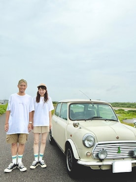 「アイテム（ソックス/靴下）」を使った、TO.TOMIさん（メンズ・162cm）の夏コーディネート