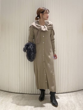 「アイテム（ワンピース/ドレス）」を使った、AKIさん（レディース・152cm・30代）の秋コーディネート