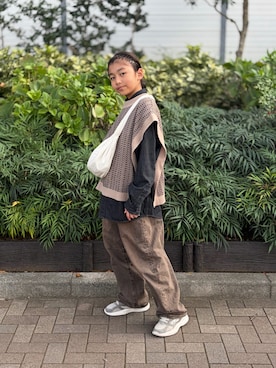 「アイテム（バッグ）」を使った、TARÖSUKEさん（キッズ・151cm・10代）の秋コーディネート